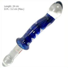 Sex Penis Glass Dildo Female Thrusting G-Spot (IJ-GD2041)